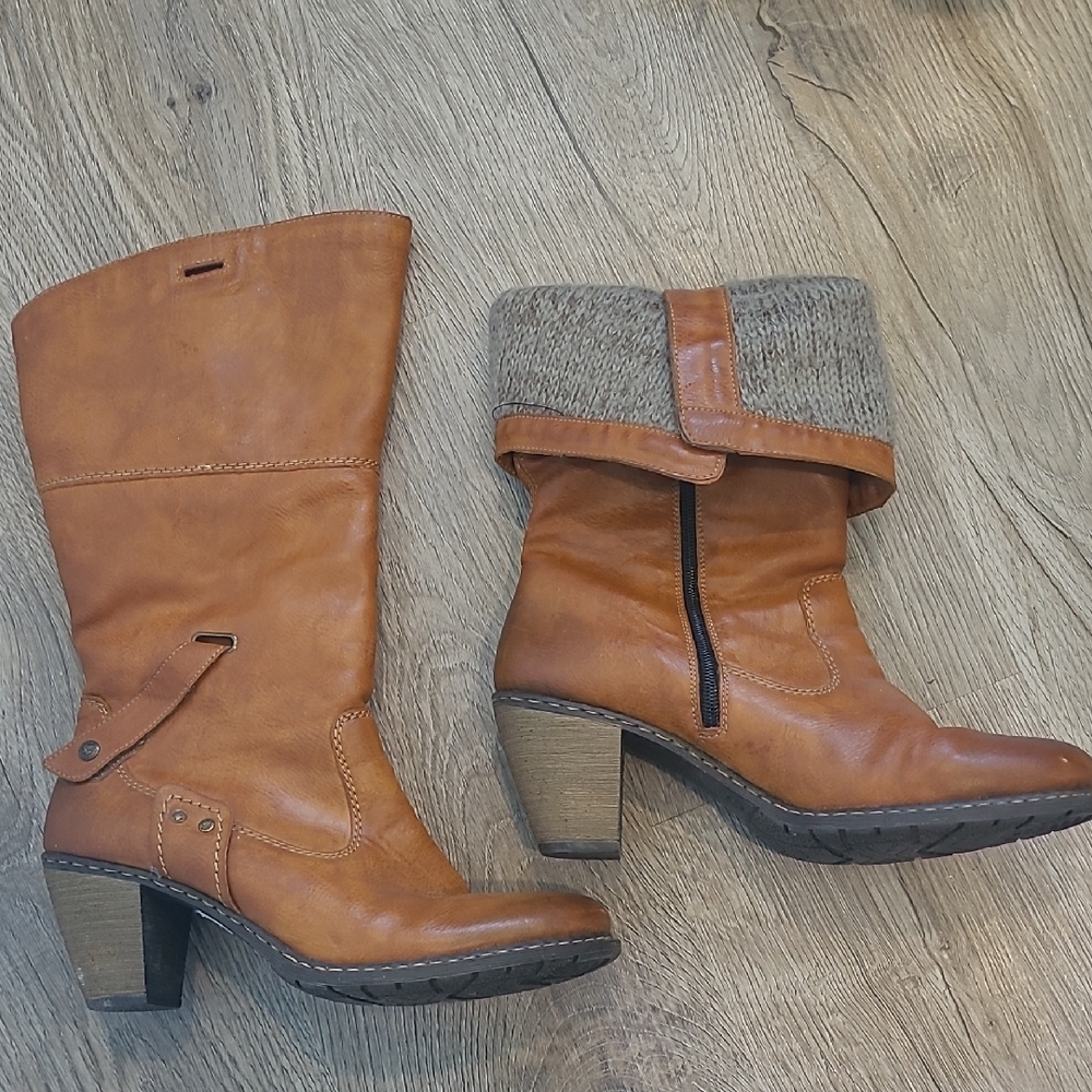 Rieker Lined Brown Leather Boots